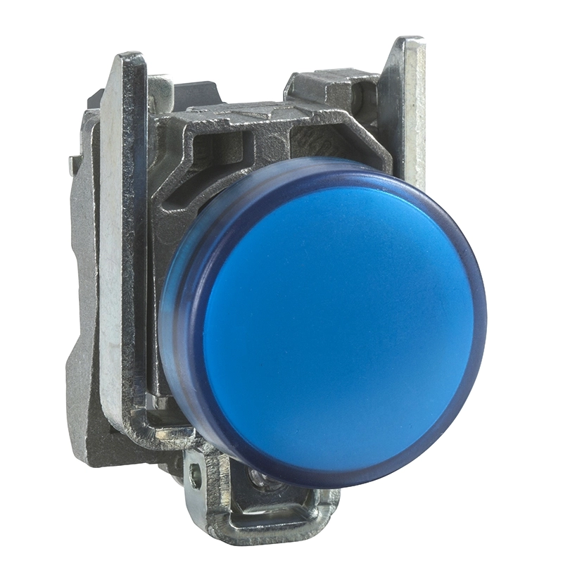 Piloto luminoso metálico azul con led 24VCA/CC